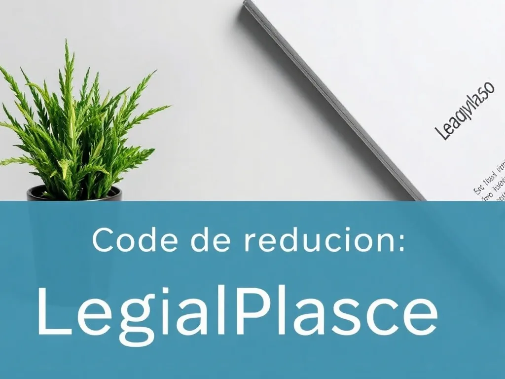 Interface de LegalPlace avec un champ de code promo et une calculatrice, symbolisant la réduction des coûts de création