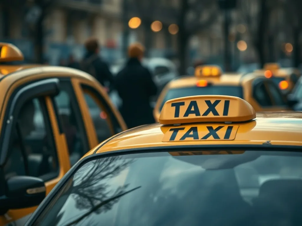 Plaque de taxi parisien sur fond de circulation urbaine, symbolisant le coût de la licence